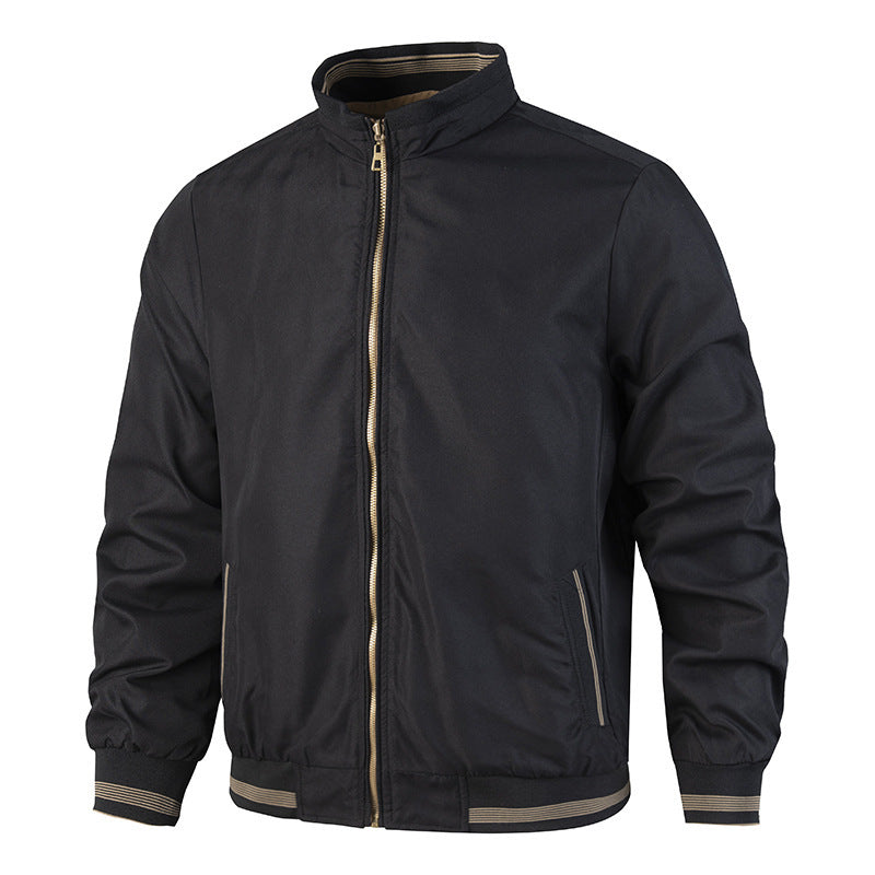 Men's Double-sided Wear Stand-up Collar Casual Jacket