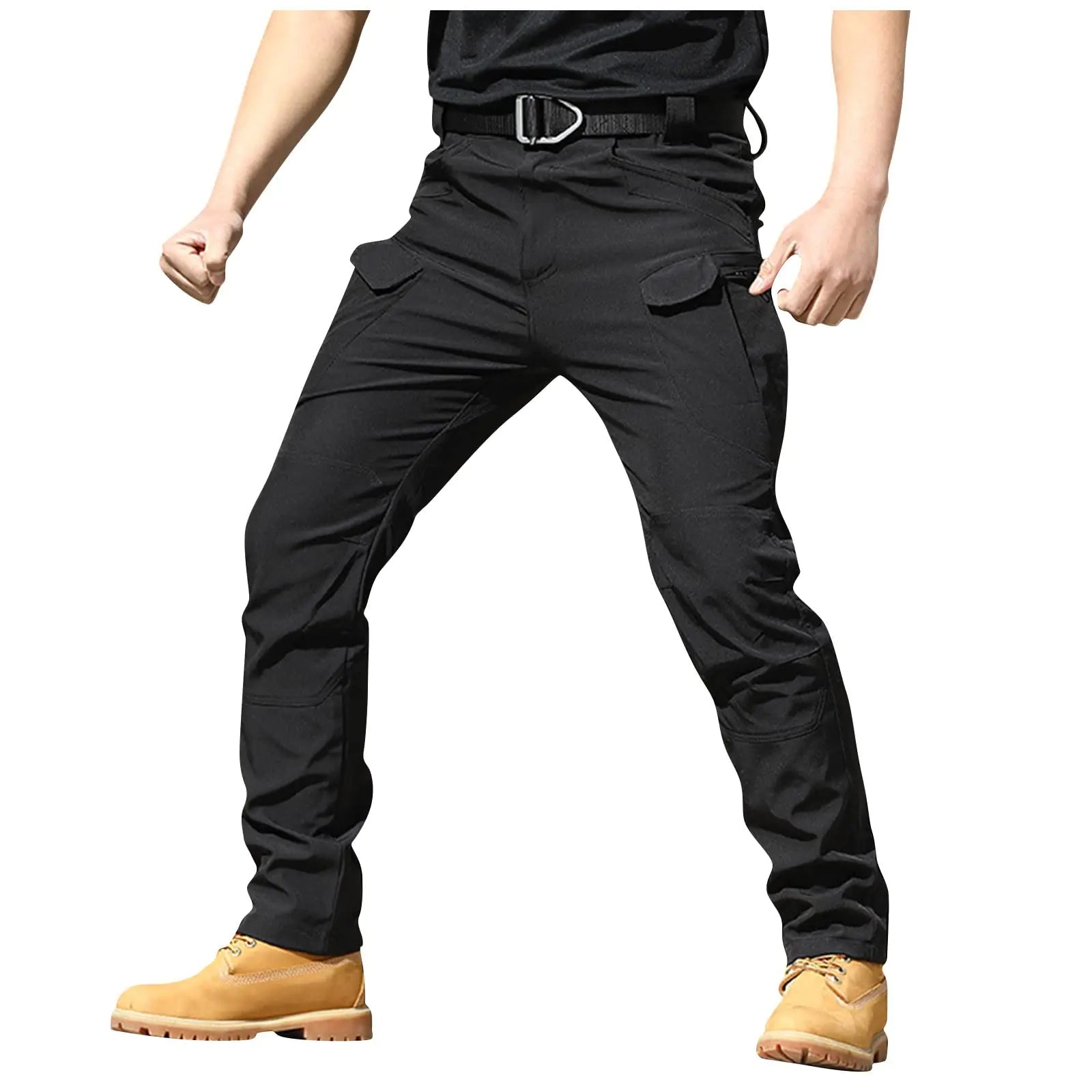 Match Mens Wild Cargo Pants Relaxed Fit Stretch Baggy Outdoor Construction Work Pants Waterproof Ripstop Flexcamo Tactical Pants Comfy Lightweight Fishing Travel Hiking Pants with Multi Pockets