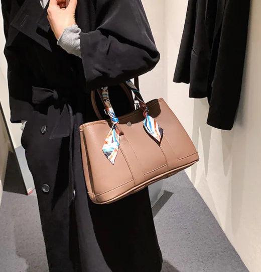 Fashion Women's Scarf Shoulder Crossbody Tote Bag